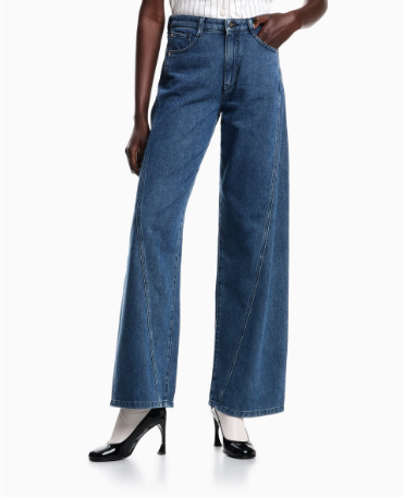 Jeans flare lavaggio stone washed EW002194 AF17261 MB001 EMPORIO ARMANI Blue denim 