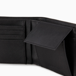 Portafoglio coin pocket in pelle rigenerata saffiano Y4R165 Y138E 81072 EMPORIO ARMANI Black 