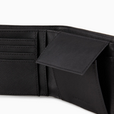 Portafoglio coin pocket in pelle rigenerata saffiano Y4R165 Y138E 81072 EMPORIO ARMANI Black 