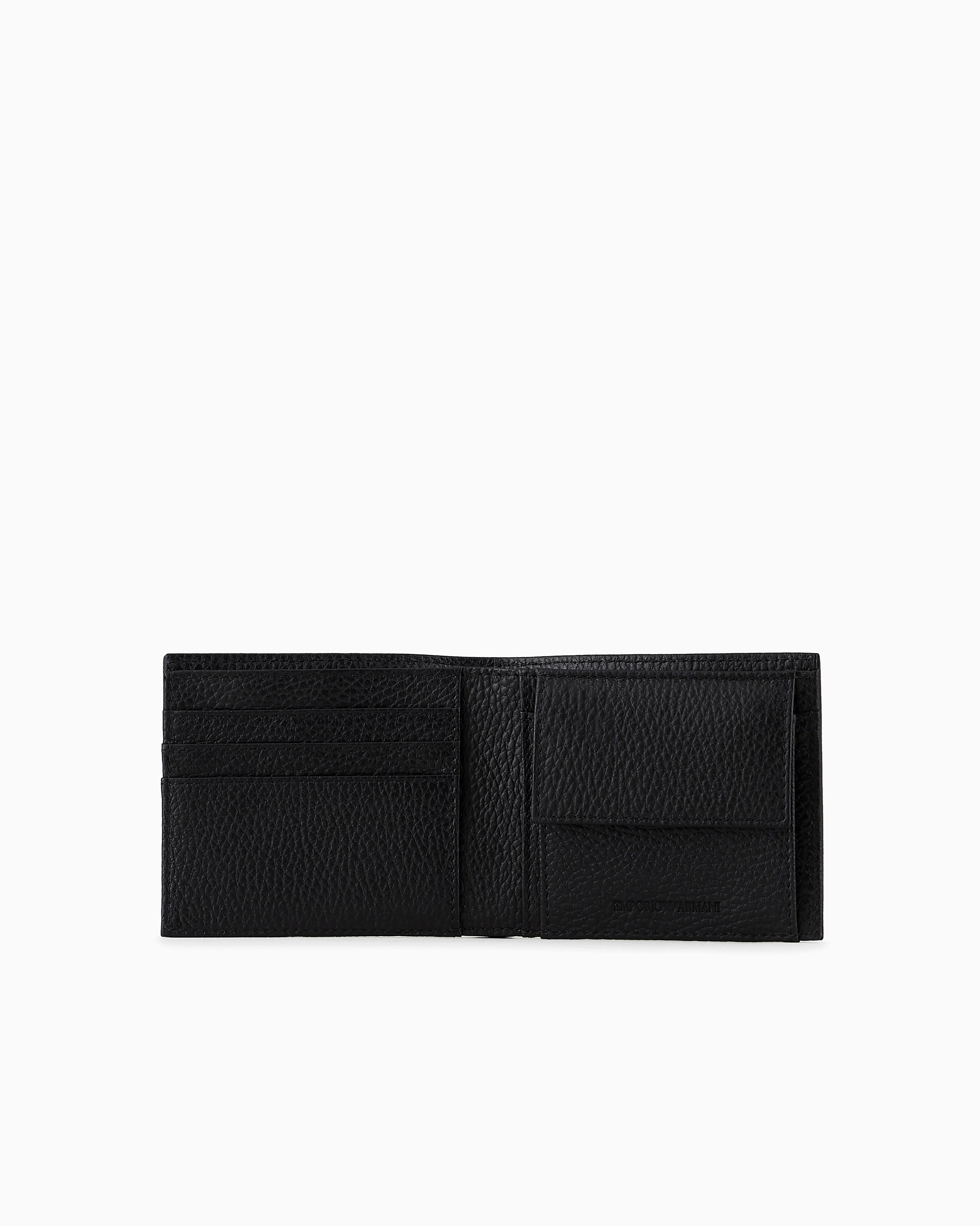 Portafoglio coin pocket in pelle bottalata Y4R167 Y068E 80001 EMPORIO ARMANI Black 