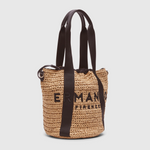 Borsa tote media in rafia 12402096 BLACK ERMANNO FIRENZE Black 