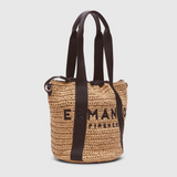 Borsa tote media in rafia 12402096 BLACK ERMANNO FIRENZE Black 