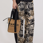 Borsa tote media in rafia 12402096 BLACK ERMANNO FIRENZE Black 