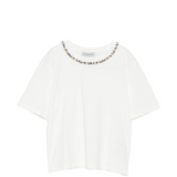 T-Shirt manica corta con applicazione D48EL027EE5 MF010 ERMANNO FIRENZE White 