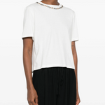 T-Shirt manica corta con applicazione D48EL027EE5 MF010 ERMANNO FIRENZE White 