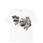 T-Shirt manica corta stampata D48EL040EE9 MFB63 ERMANNO FIRENZE Off white/ecru/nero 