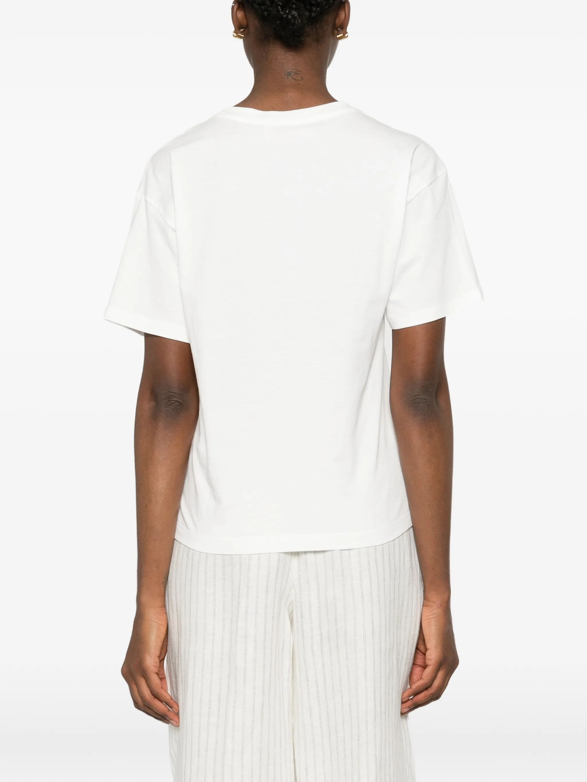 T-Shirt manica corta stampata D48EL040EE9 MFB63 ERMANNO FIRENZE Off white/ecru/nero 