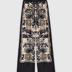 Pantaloni in raso di viscosa D48EP081EC8 MFB61 ERMANNO FIRENZE Mandorla/ecru/nero 