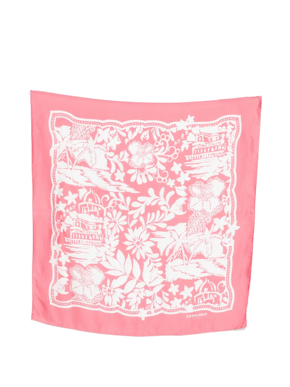 Foulard stampato D48ER002EC9 MFB36 ERMANNO FIRENZE Pink 