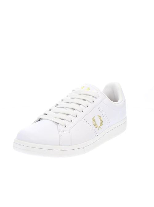 Sneaker in pelle e gomma B6312 T31 FRED PERRY White/milano/gold 