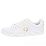 Sneaker in pelle e gomma B6312 T31 FRED PERRY White/milano/gold 