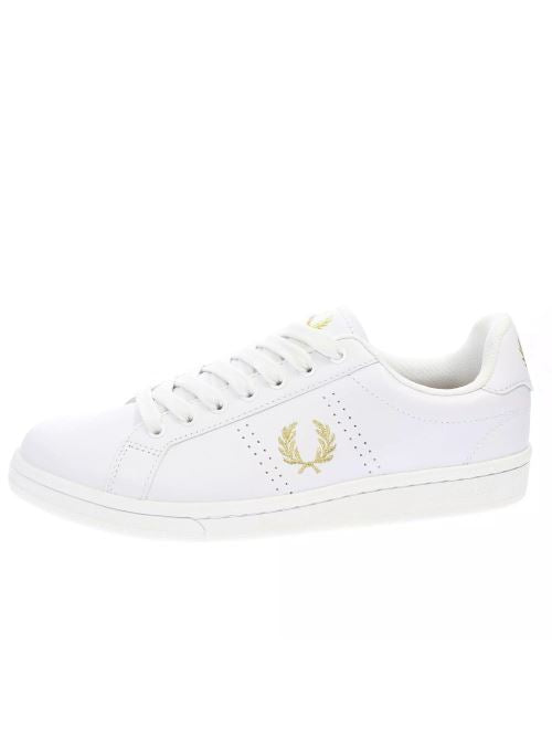 Sneaker in pelle e gomma B6312 T31 FRED PERRY White/milano/gold 
