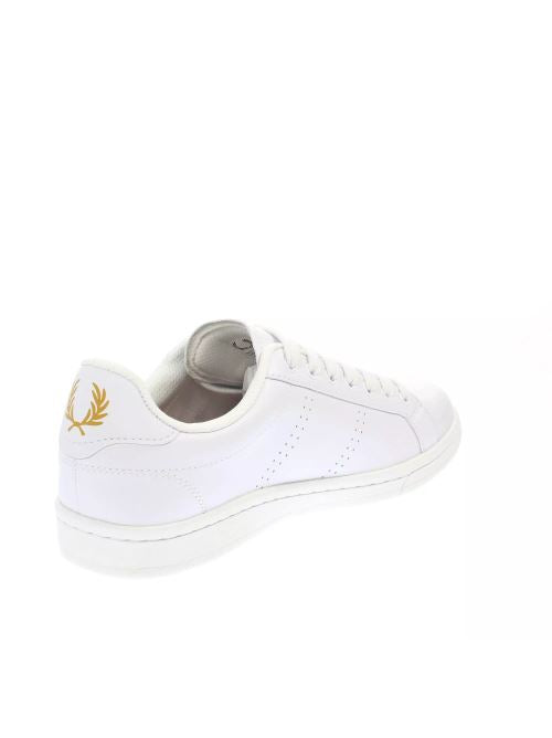 Sneaker in pelle e gomma B6312 T31 FRED PERRY White/milano/gold 