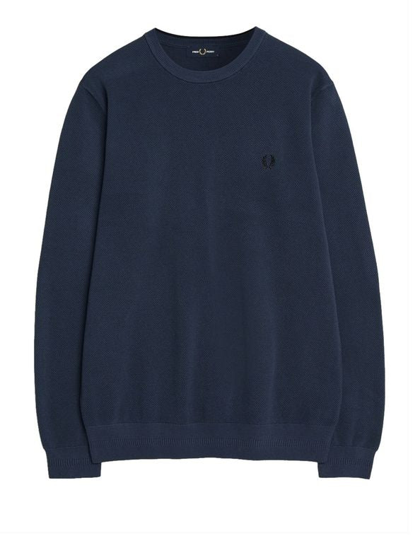 Maglione in piqué K1309 738 FRED PERRY Dark airforce 
