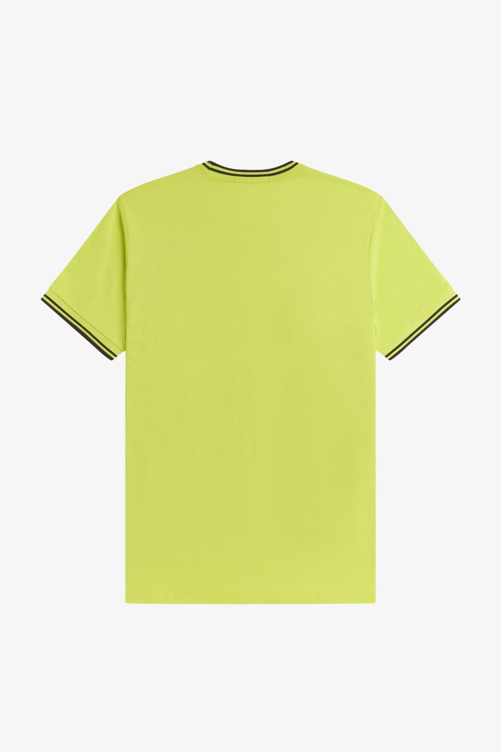 T-shirt con doppia riga M1588 84B FRED PERRY Citron/blk/blk 