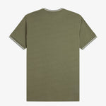 T-shirt con doppia riga M1588 87B FRED PERRY Lwgrn/ecru/dskbl 