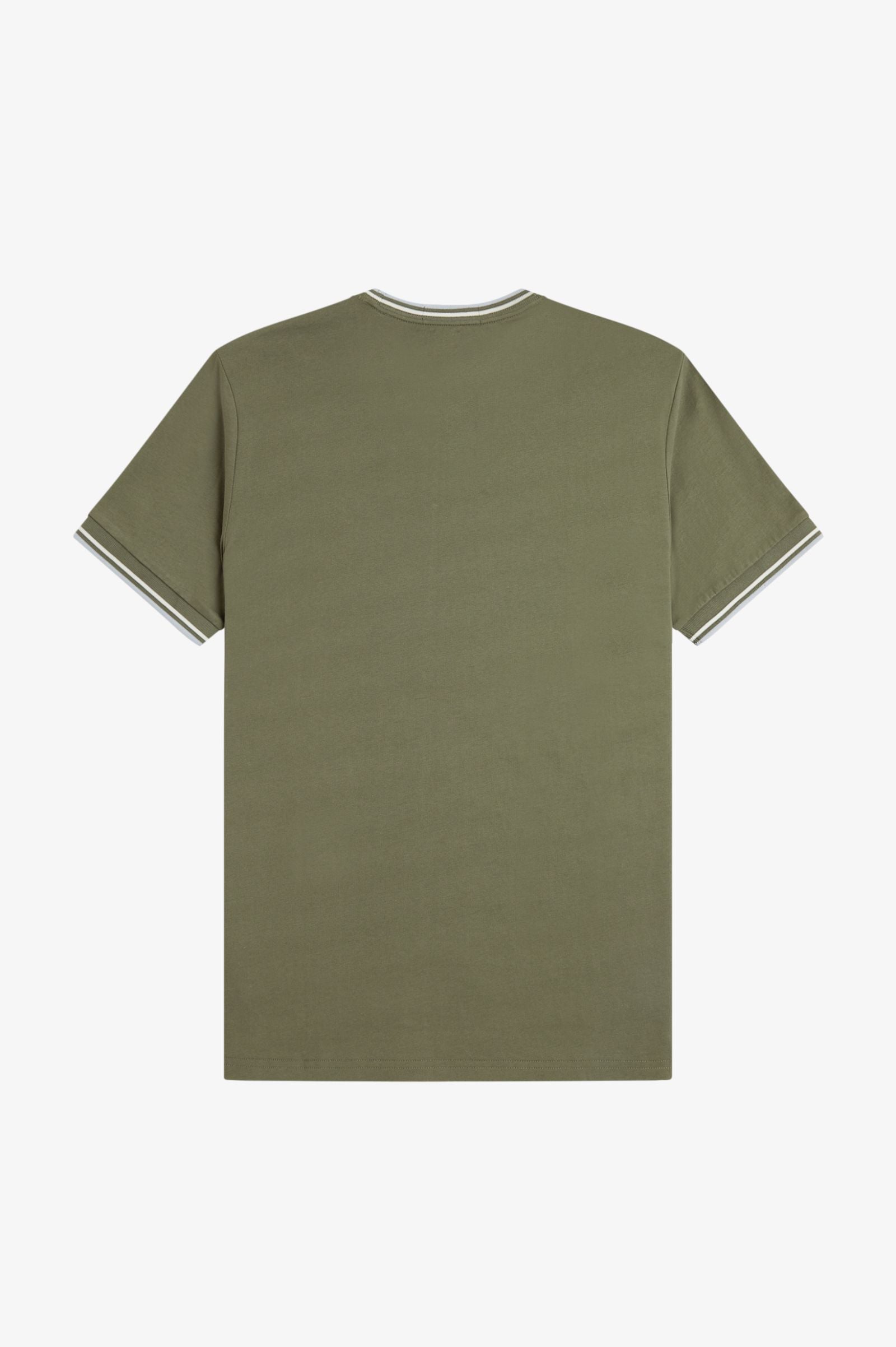 T-shirt con doppia riga M1588 87B FRED PERRY Lwgrn/ecru/dskbl 
