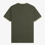 T-shirt con doppia riga M1588 05B FRED PERRY Hntngr/lgic/lmnb 
