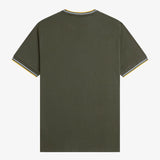 T-shirt con doppia riga M1588 05B FRED PERRY Hntngr/lgic/lmnb 