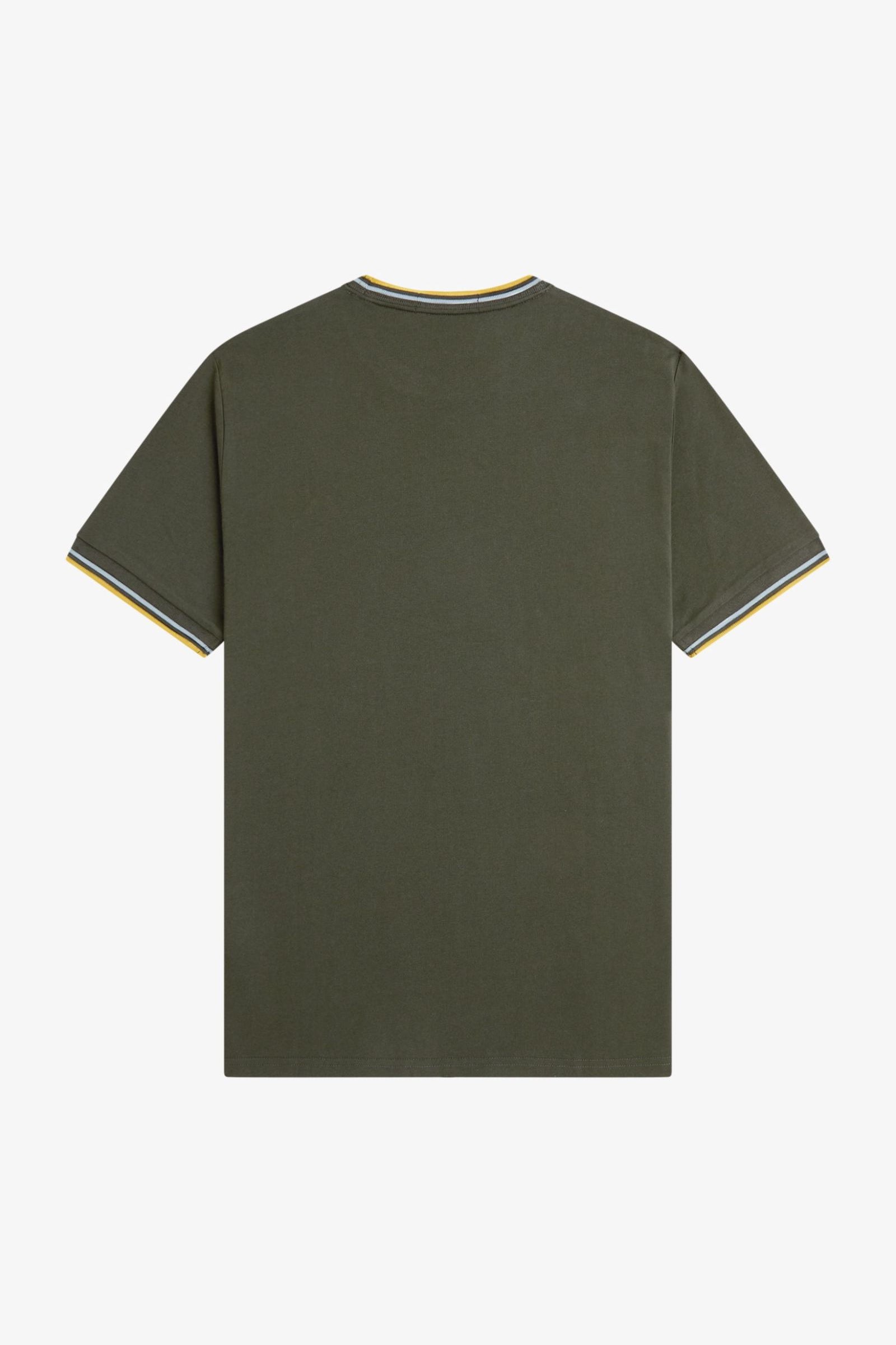 T-shirt con doppia riga M1588 05B FRED PERRY Hntngr/lgic/lmnb 