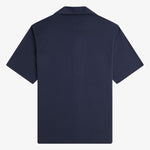 Camicia con colletto a rever in mesh compresso M1745 46B FRED PERRY Dark airforce 