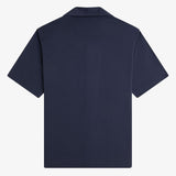 Camicia con colletto a rever in mesh compresso M1745 46B FRED PERRY Dark airforce 