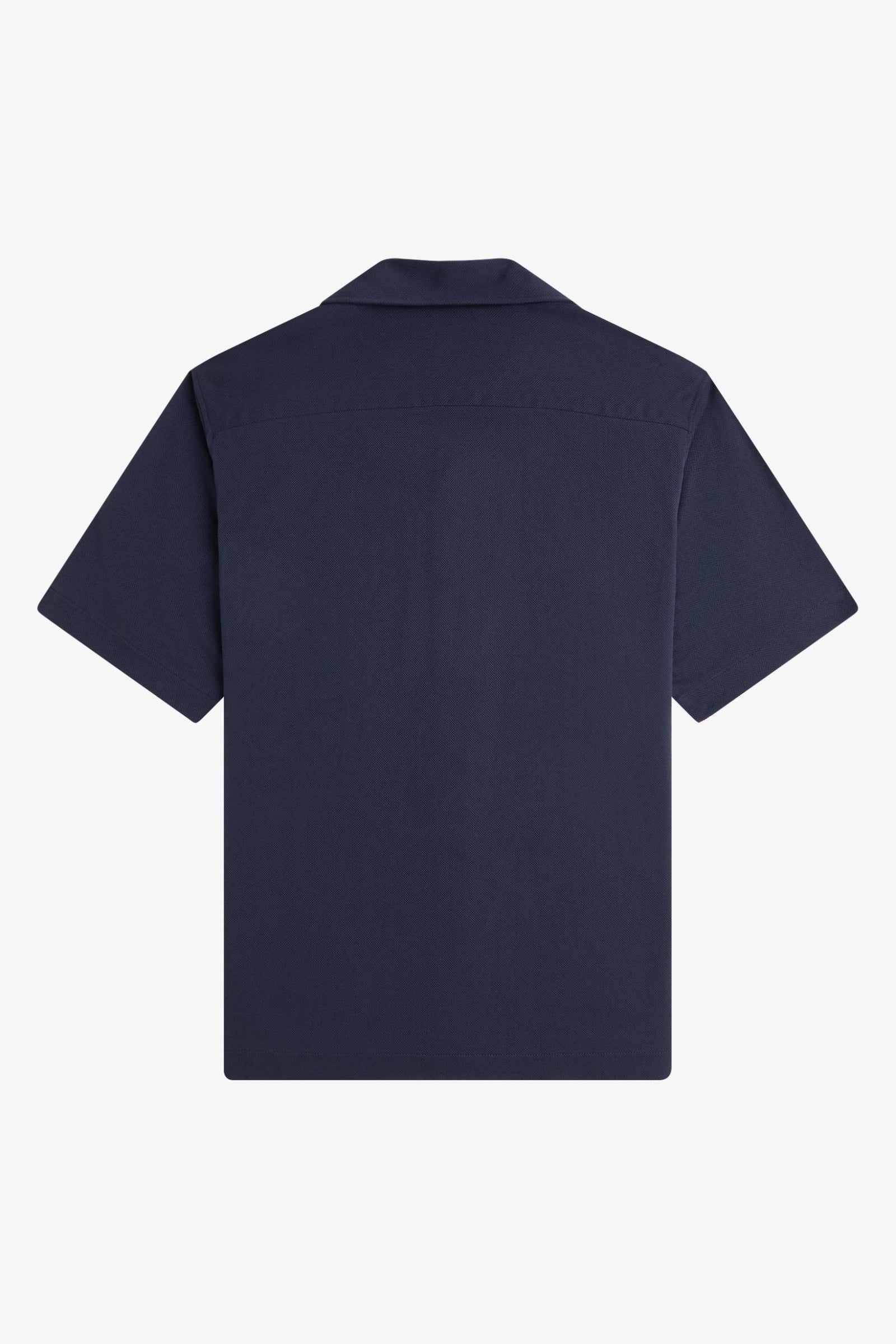 Camicia con colletto a rever in mesh compresso M1745 46B FRED PERRY Dark airforce 
