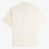 Camicia con colletto a rever in mesh compresso M1745 560 FRED PERRY Ecru 