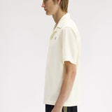 Camicia con colletto a rever in mesh compresso M1745 560 FRED PERRY Ecru 