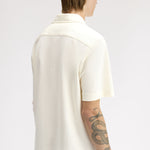 Camicia con colletto a rever in mesh compresso M1745 560 FRED PERRY Ecru 