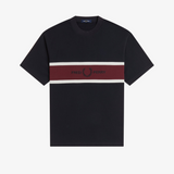 T-shirt con inserto ricamato M2405 102 FRED PERRY Black 
