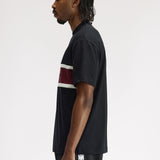T-shirt con inserto ricamato M2405 102 FRED PERRY Black 