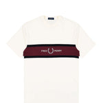 T-shirt con inserto ricamato M2405 560 FRED PERRY Ecru 