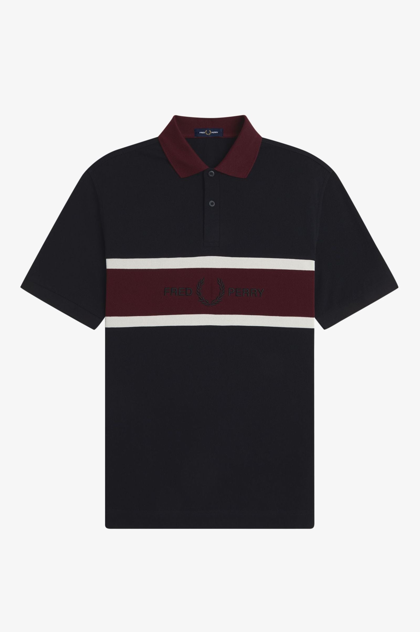 Polo con inserto ricamato M2421 102 FRED PERRY Black 