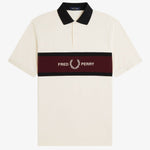 Polo con inserto ricamato M2421 560 FRED PERRY Ecru 