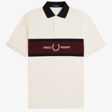 Polo con inserto ricamato M2421 560 FRED PERRY Ecru 