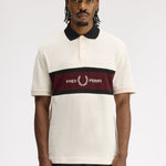 Polo con inserto ricamato M2421 560 FRED PERRY Ecru 