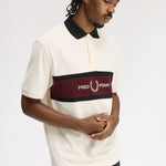 Polo con inserto ricamato M2421 560 FRED PERRY Ecru 