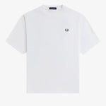 T-Shirt oversize manica corta M2474 129 FRED PERRY Snow white 