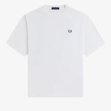 T-Shirt oversize manica corta M2474 129 FRED PERRY Snow white 