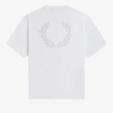 T-Shirt oversize manica corta M2474 129 FRED PERRY Snow white 