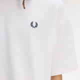 T-Shirt oversize manica corta M2474 129 FRED PERRY Snow white 