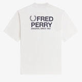 T-Shirt manica corta con stampa sul dietro M2475 129 FRED PERRY Snow white 