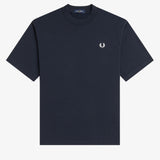 T-Shirt manica corta con stampa sul dietro M2475 608 FRED PERRY Navy 