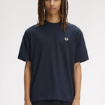 T-Shirt manica corta con stampa sul dietro M2475 608 FRED PERRY Navy 