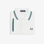 Polo manica corta M3600 02C FRED PERRY Snowwht/sgrn/nvy 