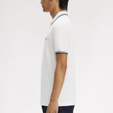 Polo manica corta M3600 02C FRED PERRY Snowwht/sgrn/nvy 