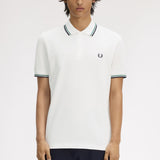 Polo manica corta M3600 02C FRED PERRY Snowwht/sgrn/nvy 