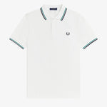 Polo manica corta M3600 02C FRED PERRY Snowwht/sgrn/nvy 