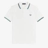 Polo manica corta M3600 02C FRED PERRY Snowwht/sgrn/nvy 